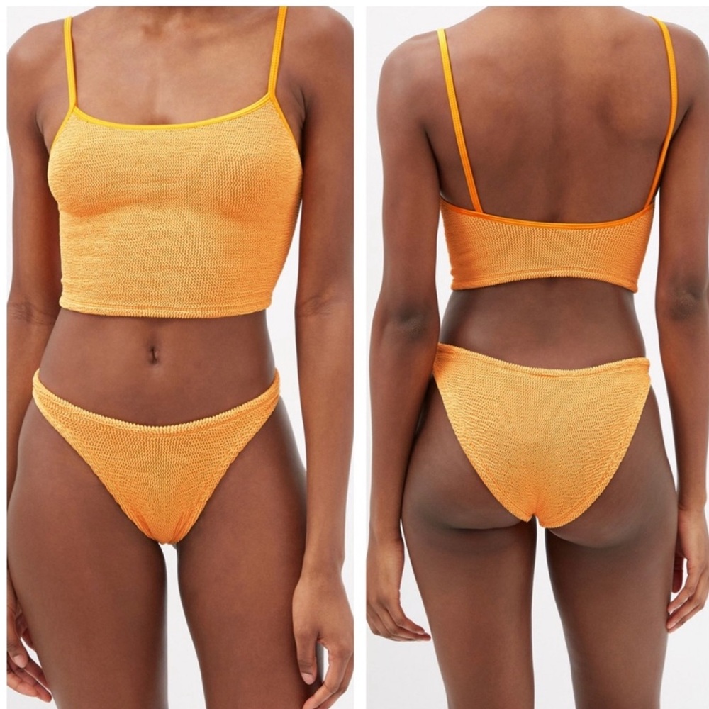 Hunza G Orange Tankini Swim Set Bikini Swimsuit Bathing Suit